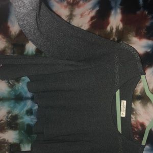 Gray cotton crop top